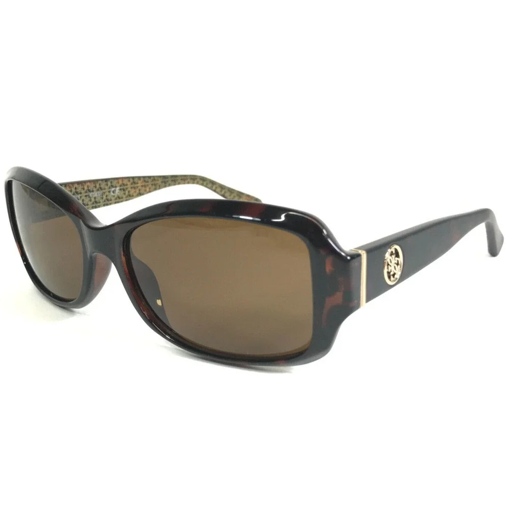 Guess Sunglasses GU7410 52E Brown Tortoise Square Cat Eye Gold Brown Lenses - Picture 1 of 11